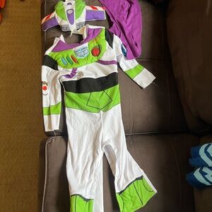 Kids Buzz Lightyear Costume - Green, White, Purple
